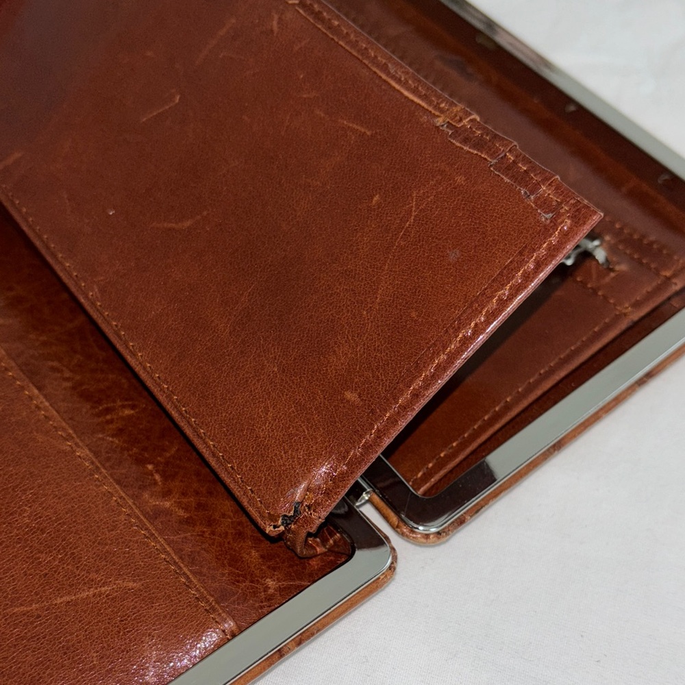 Abas Tan Crocodile Embossed Clutch - Picture 7 of 11
